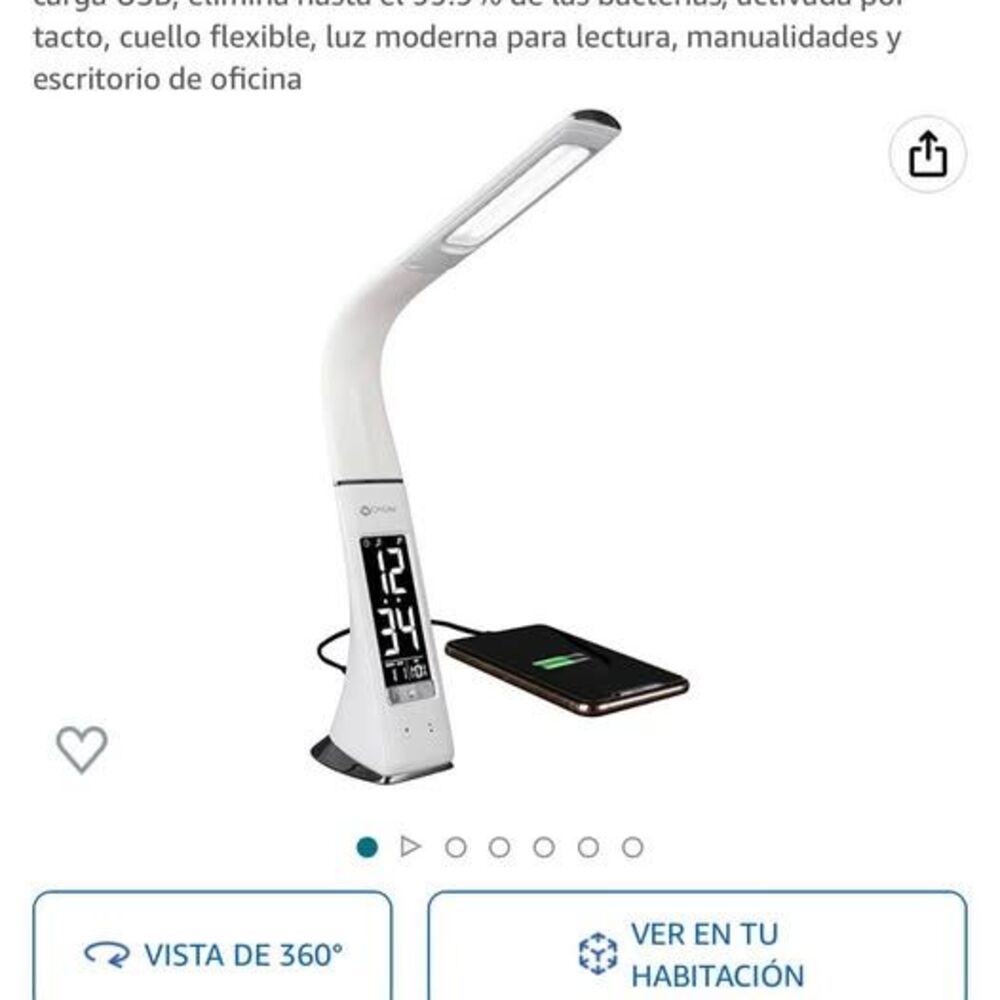 sanitizing lamp
Sanitizer LED Desk Lamp with Clock and USB Charging